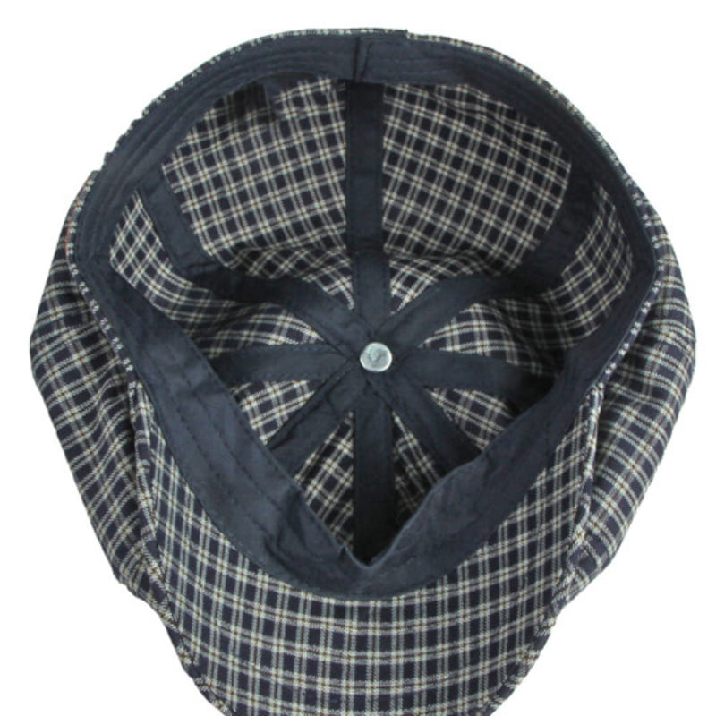 Gante Plaid Cotton Newsboy Cap