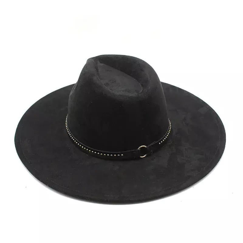 Garret Wide Brim Suede Fedora Hat