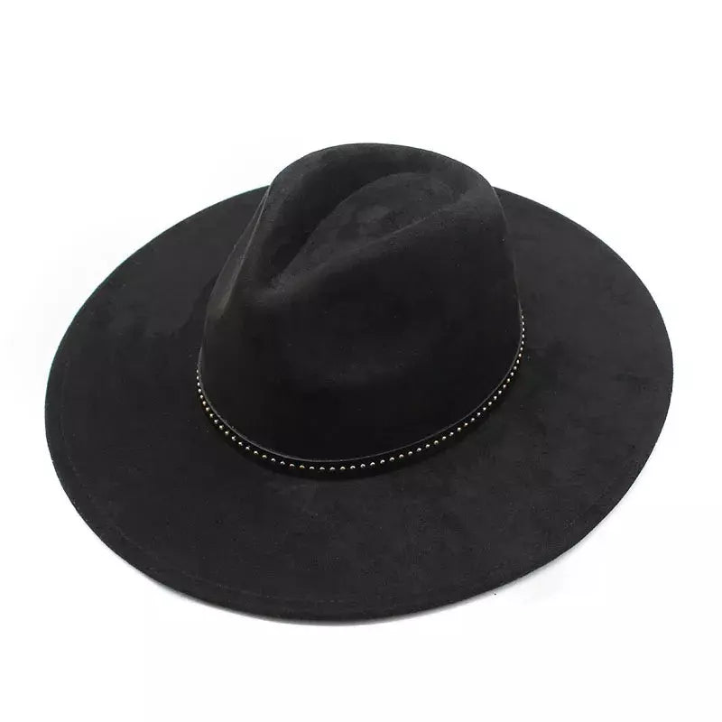 Garret Wide Brim Suede Fedora Hat