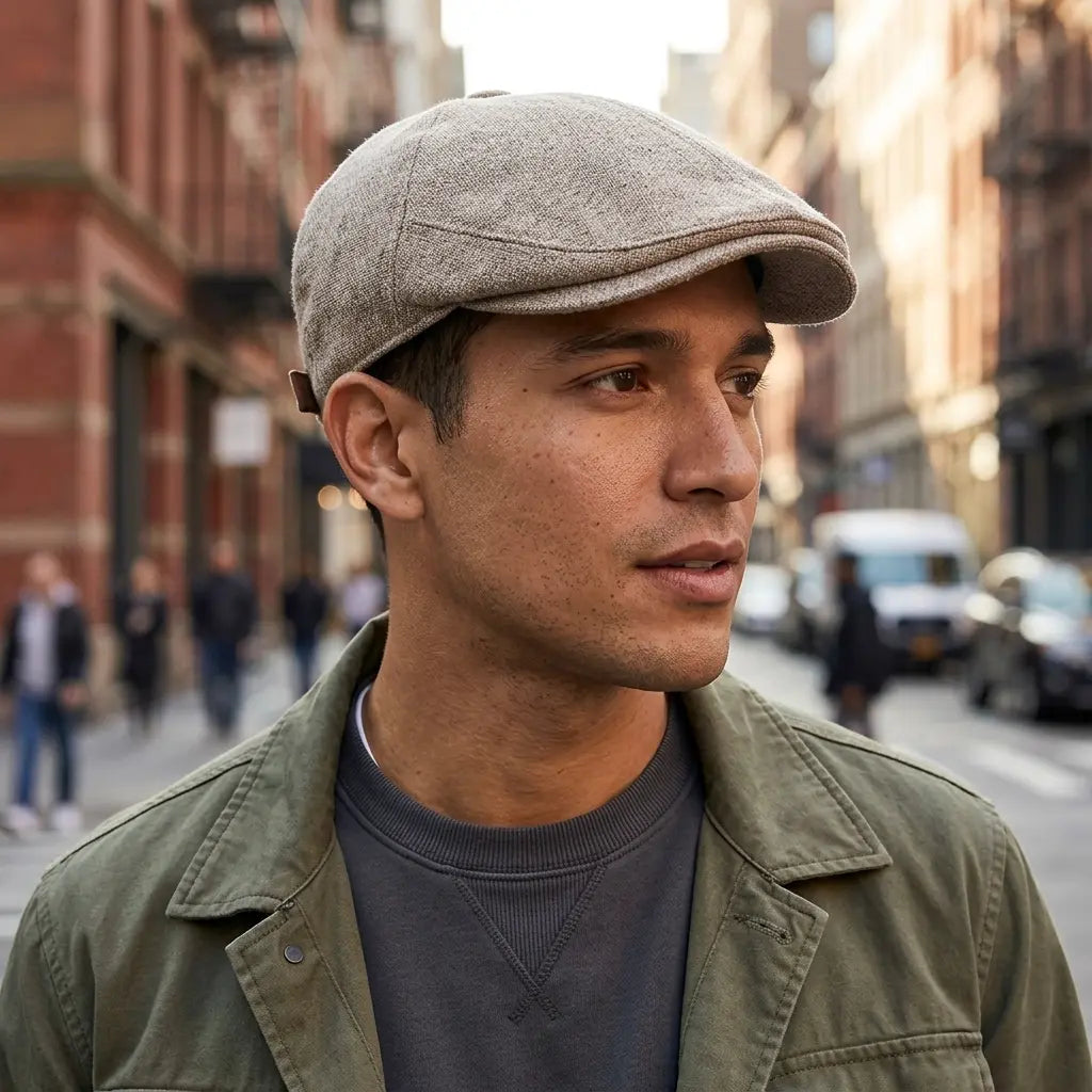 Gatsby Classic Linen Flat Cap