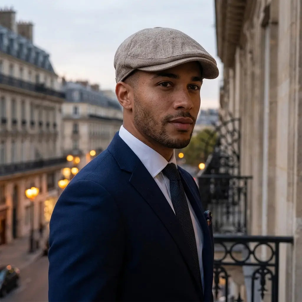 Gatsby Classic Linen Flat Cap