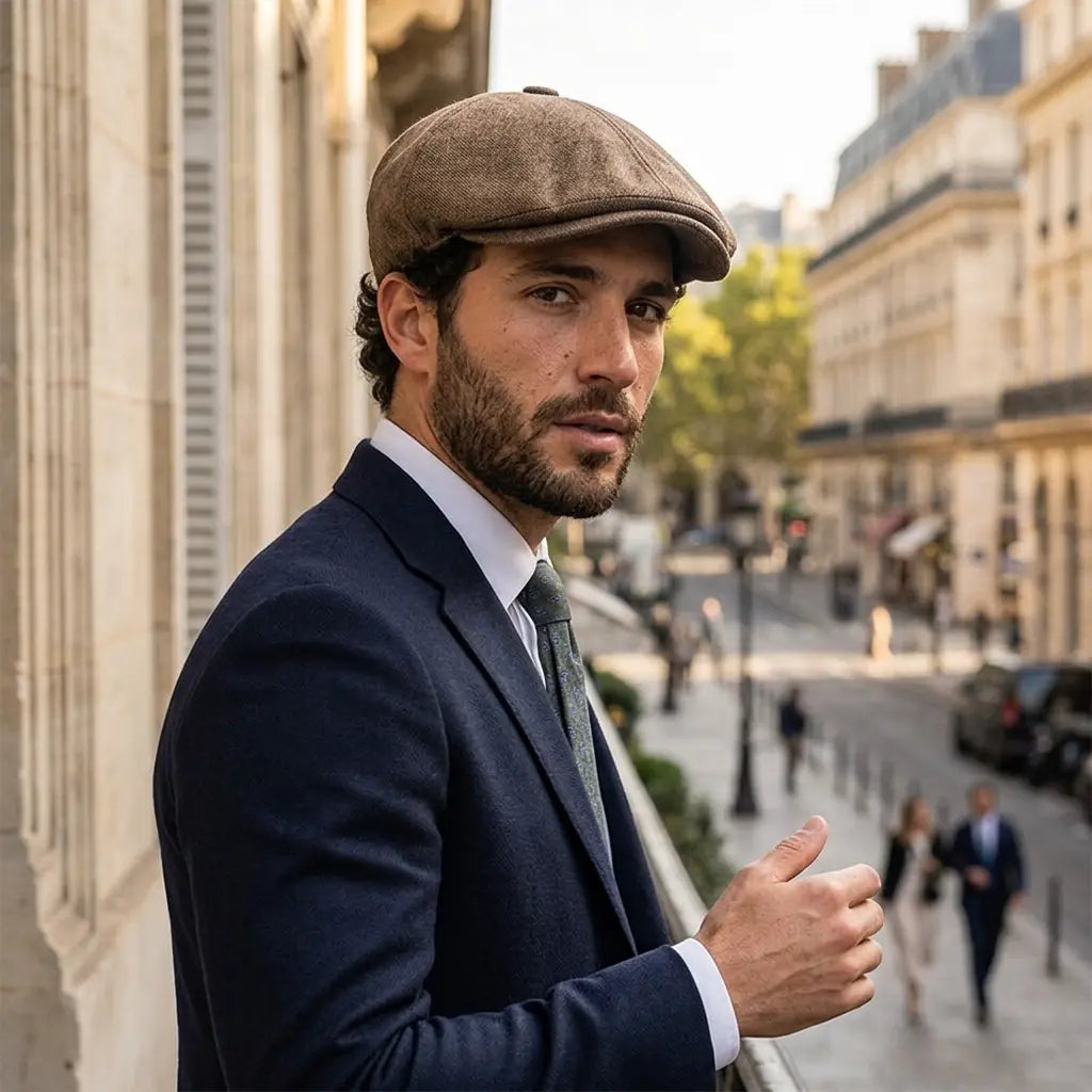 Gatsby Classic Linen Flat Cap