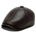 Gauguin Winter Earflaps Leather Flat Cap
