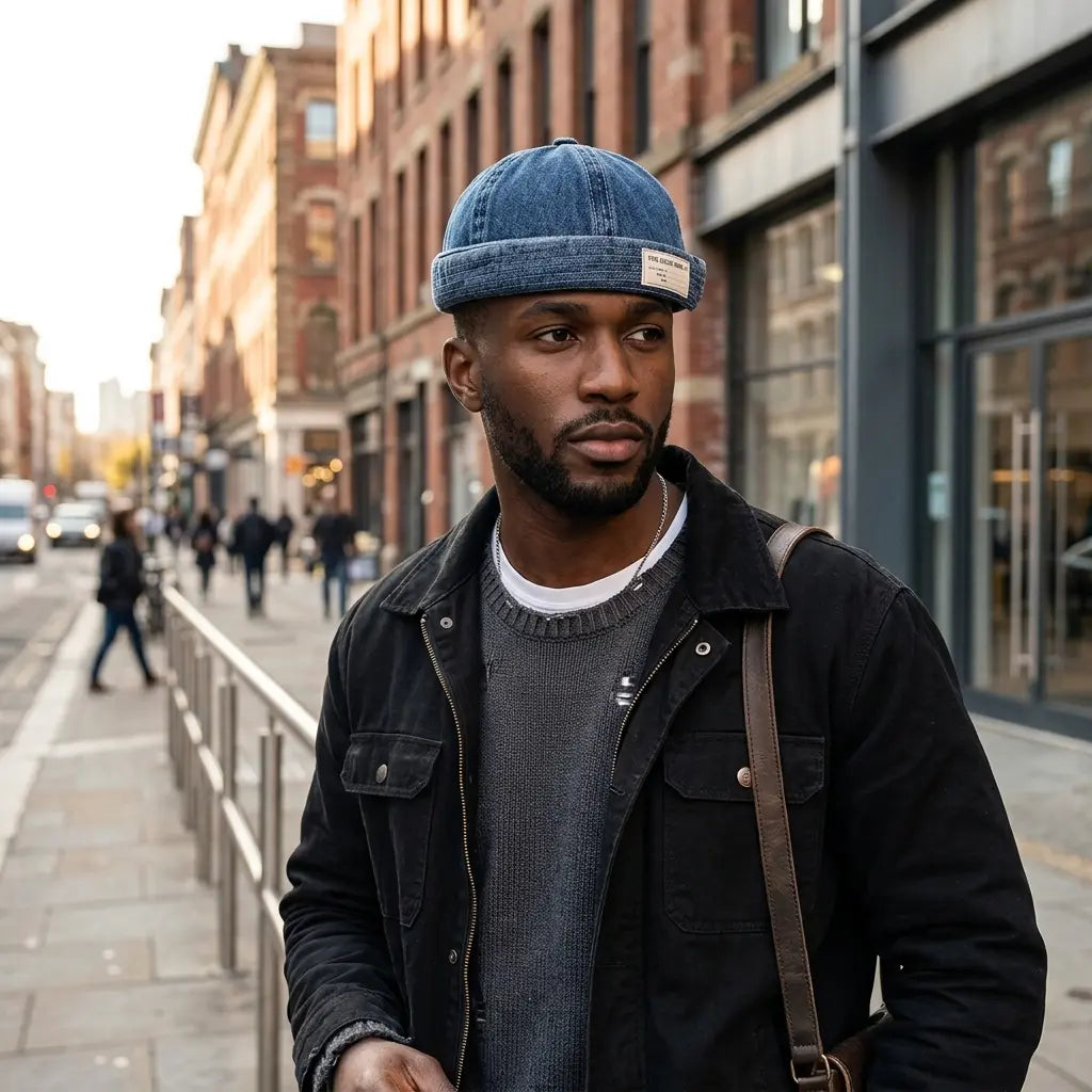 Gegeen Domog Denim Blue Docker Cap