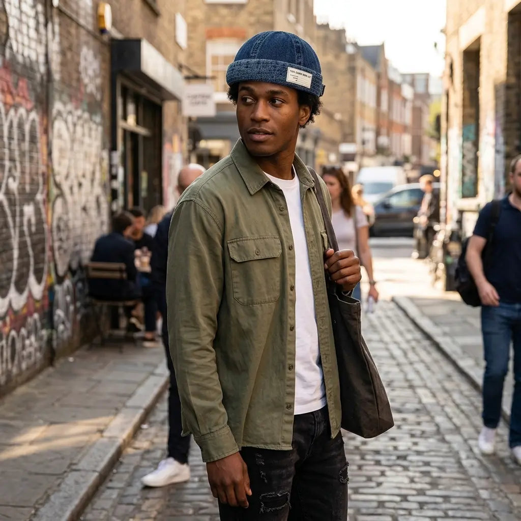 Gegeen Domog Denim Blue Docker Cap