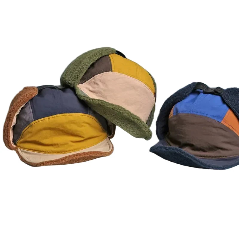 Winter Fur Waterproof Earflaps 5 Panels Cap