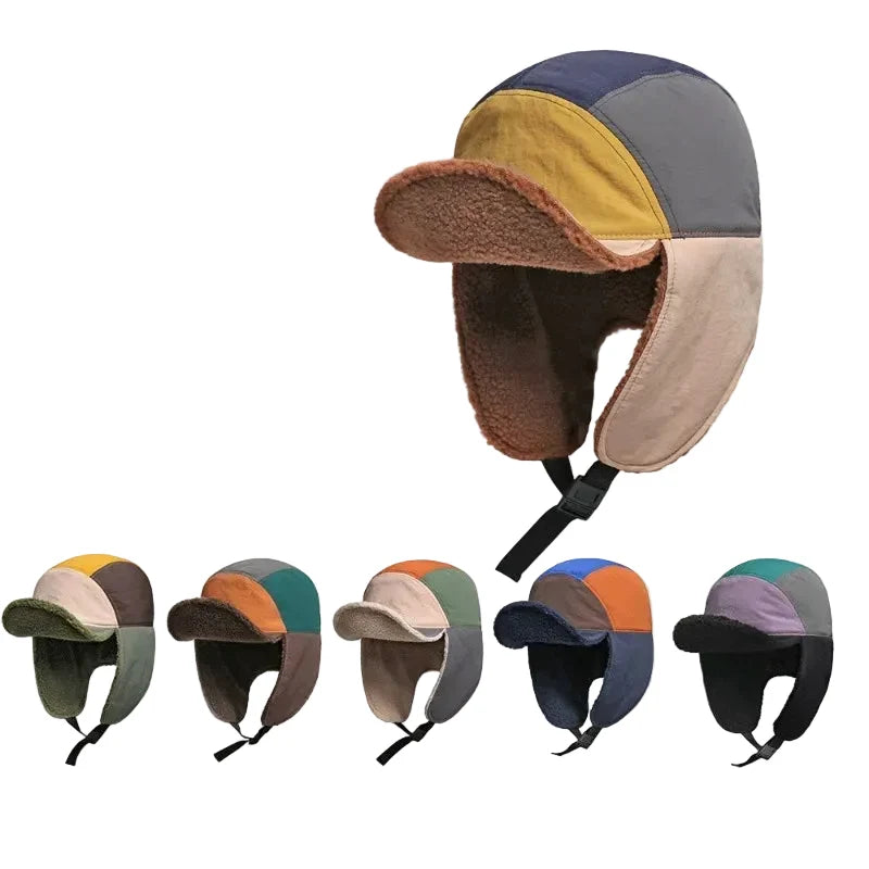 Winter Fur Waterproof Earflaps 5 Panels Cap