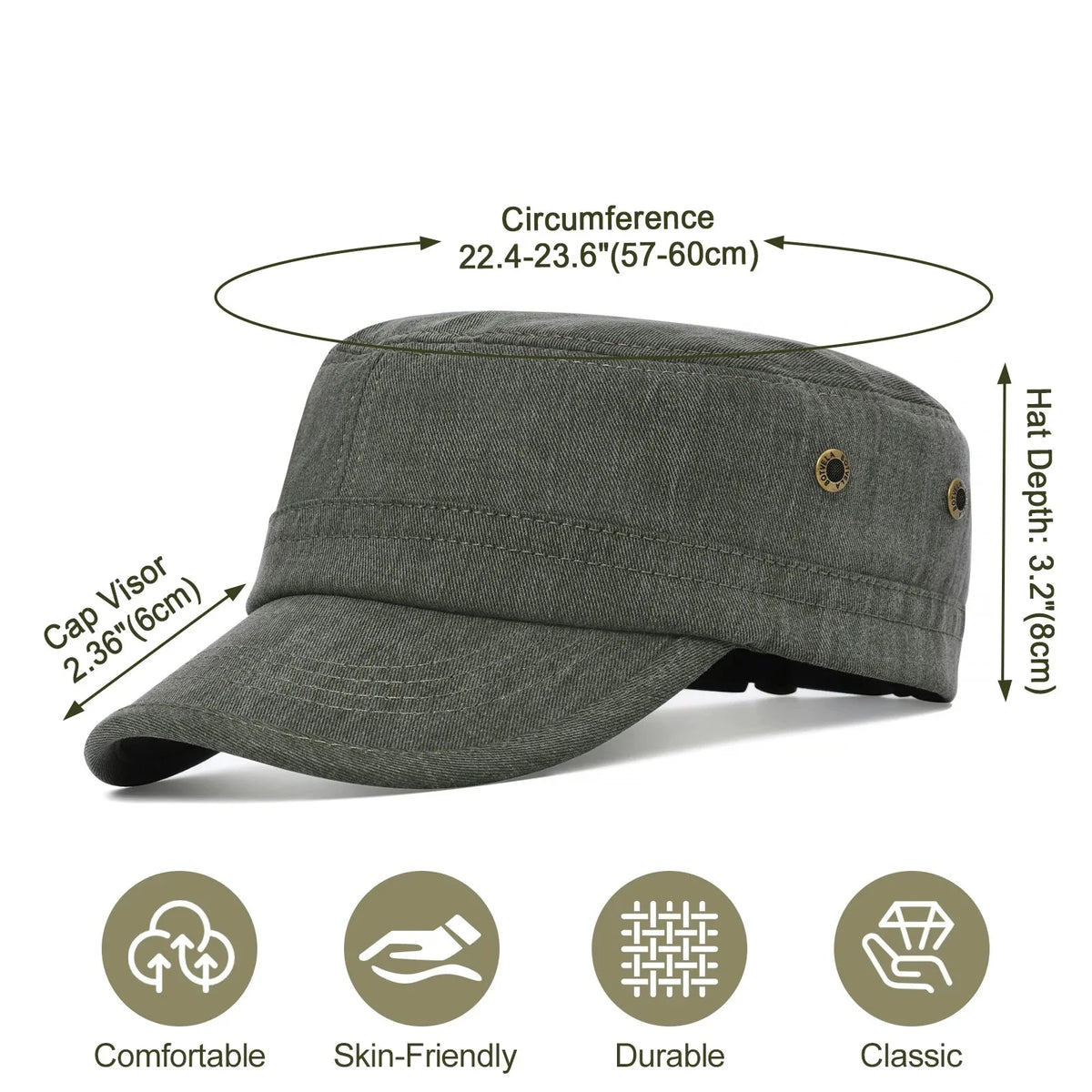 Georgetown Adjustable Cotton Army Cap