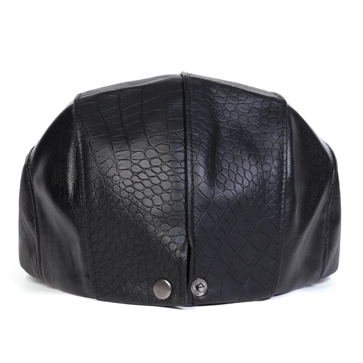 Georgetown Leather Scales Flat Cap