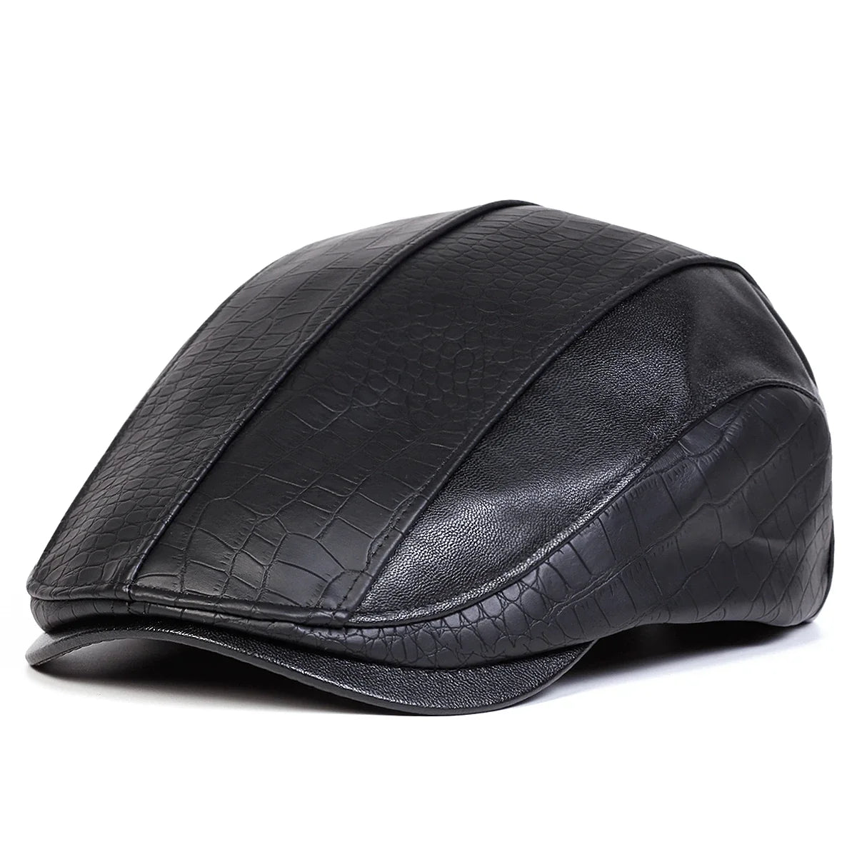 Georgetown Leather Scales Flat Cap