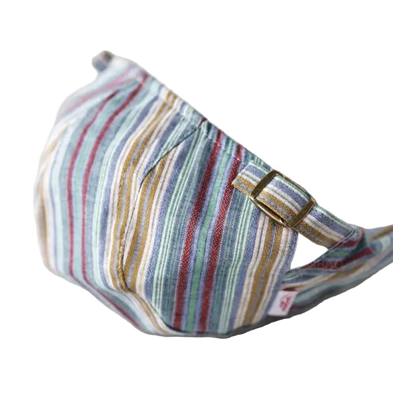 Gervais Striped Cotton Flat Cap