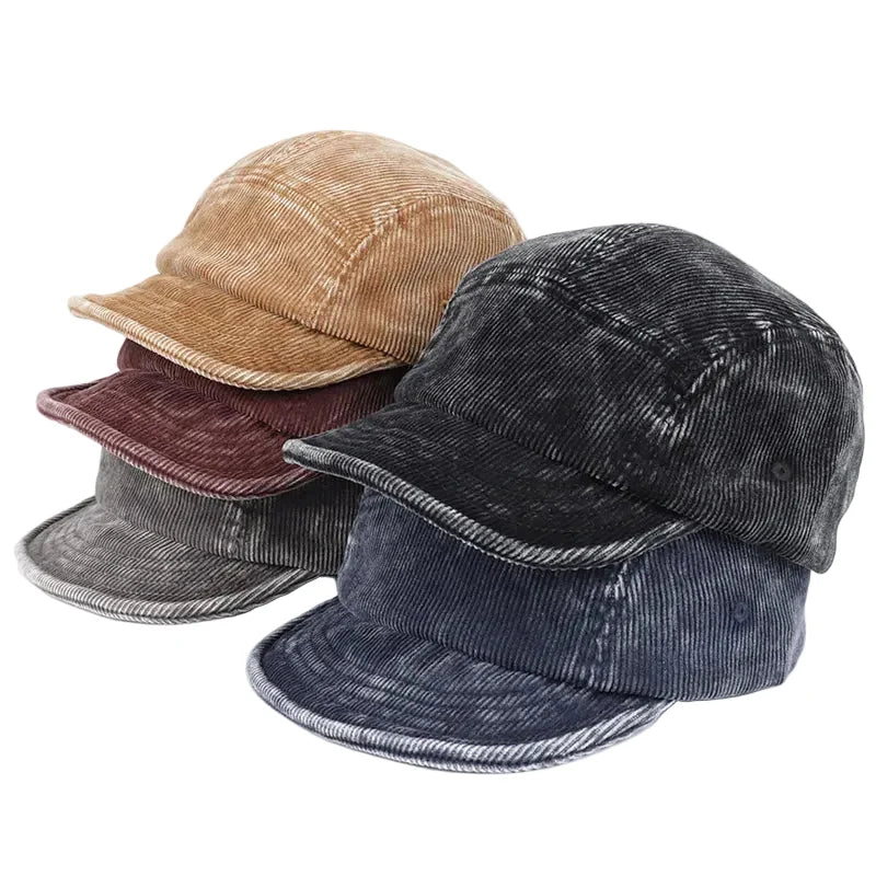 Corduroy 5 Panels Baseball Cap