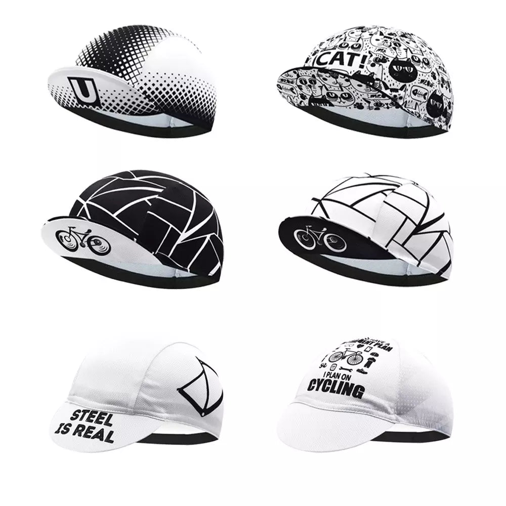 Black & White Cycling Cap