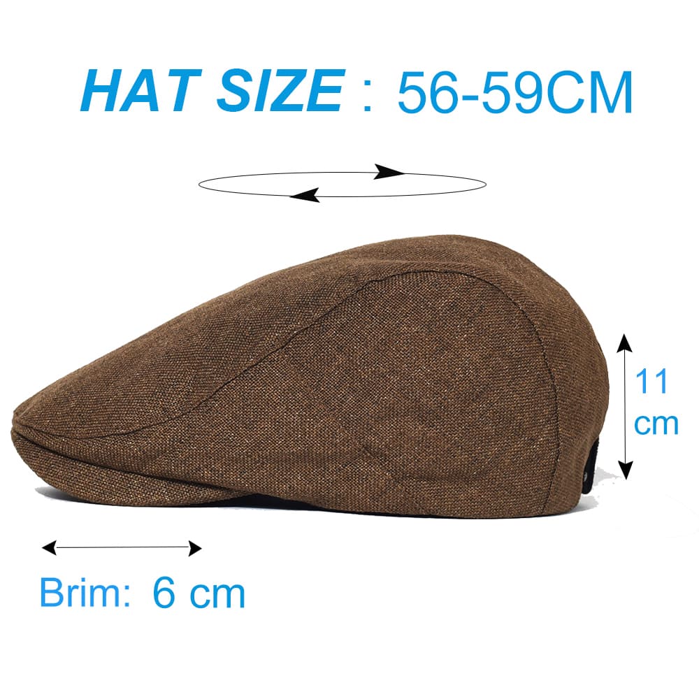 Classic Plain Cotton Flat Cap