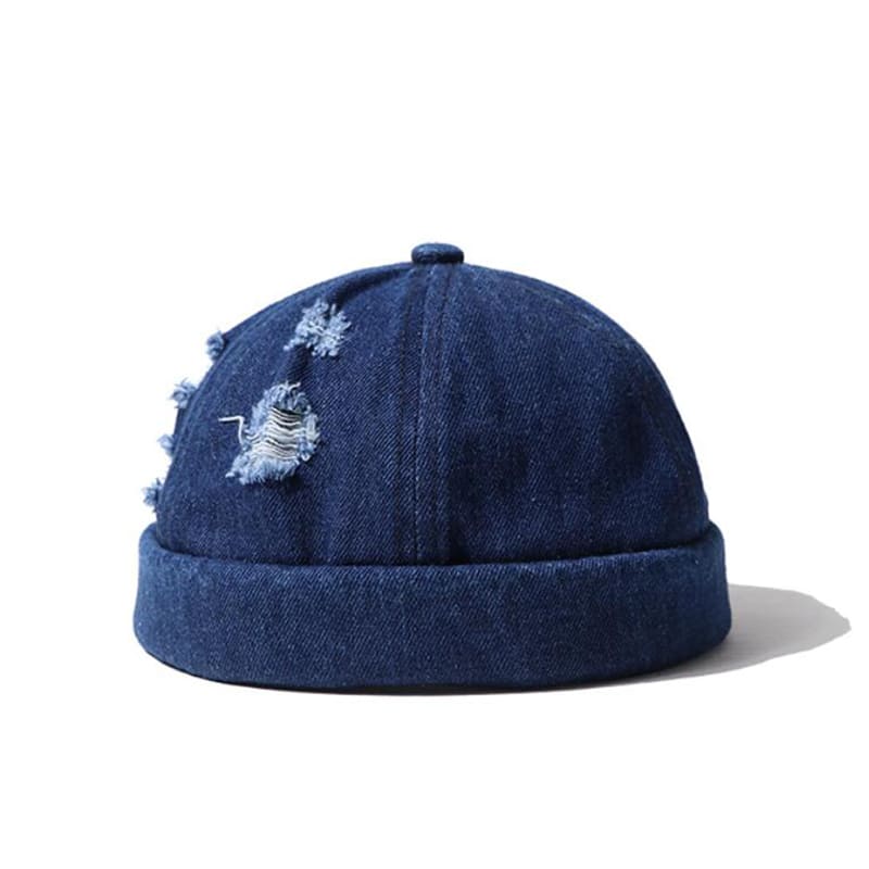 Ripped Denim Docker Cap
