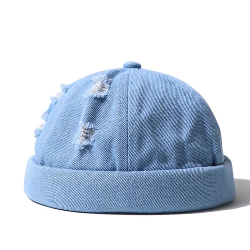 Ripped Denim Docker Cap