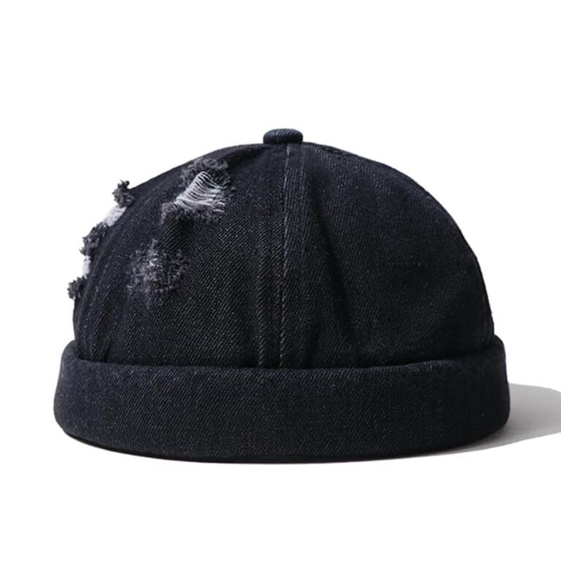 Ripped Denim Docker Cap