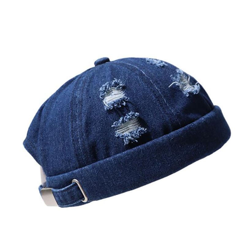 Ripped Denim Docker Cap