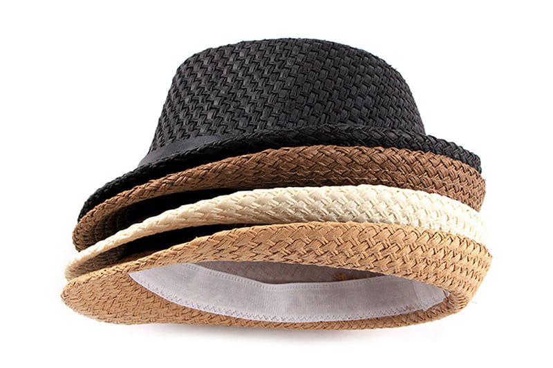 Summer Straw Trilby Hat