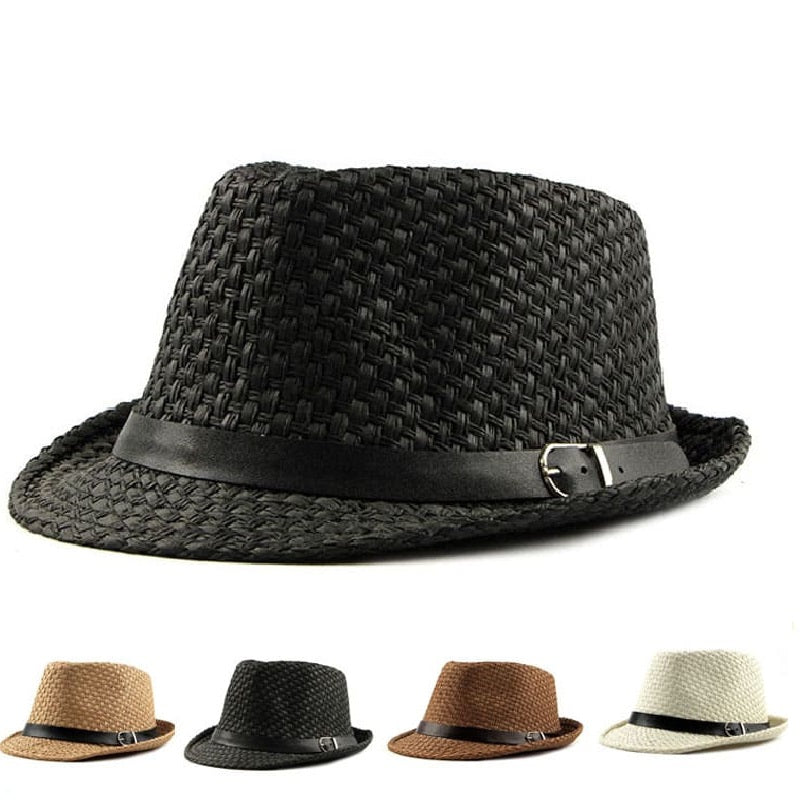 Summer Straw Trilby Hat