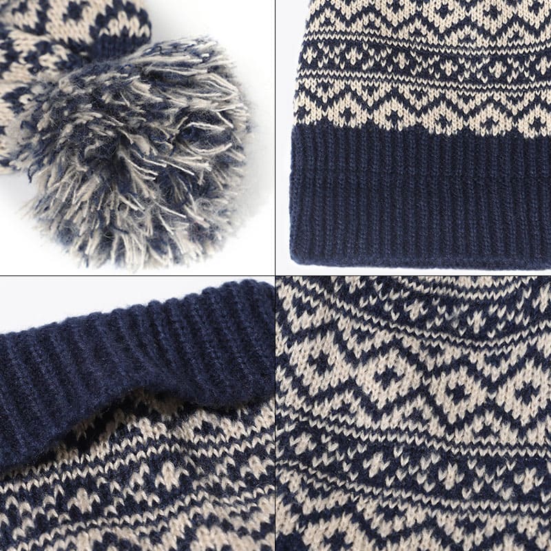 Winter Knitted Pompom Beanie