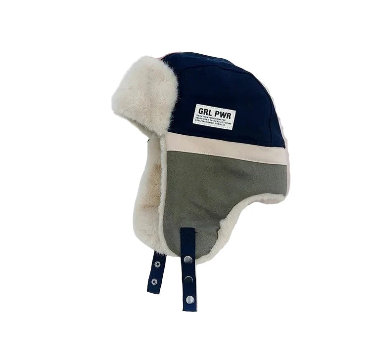 Girl Power Winter Plush Bomber Hat