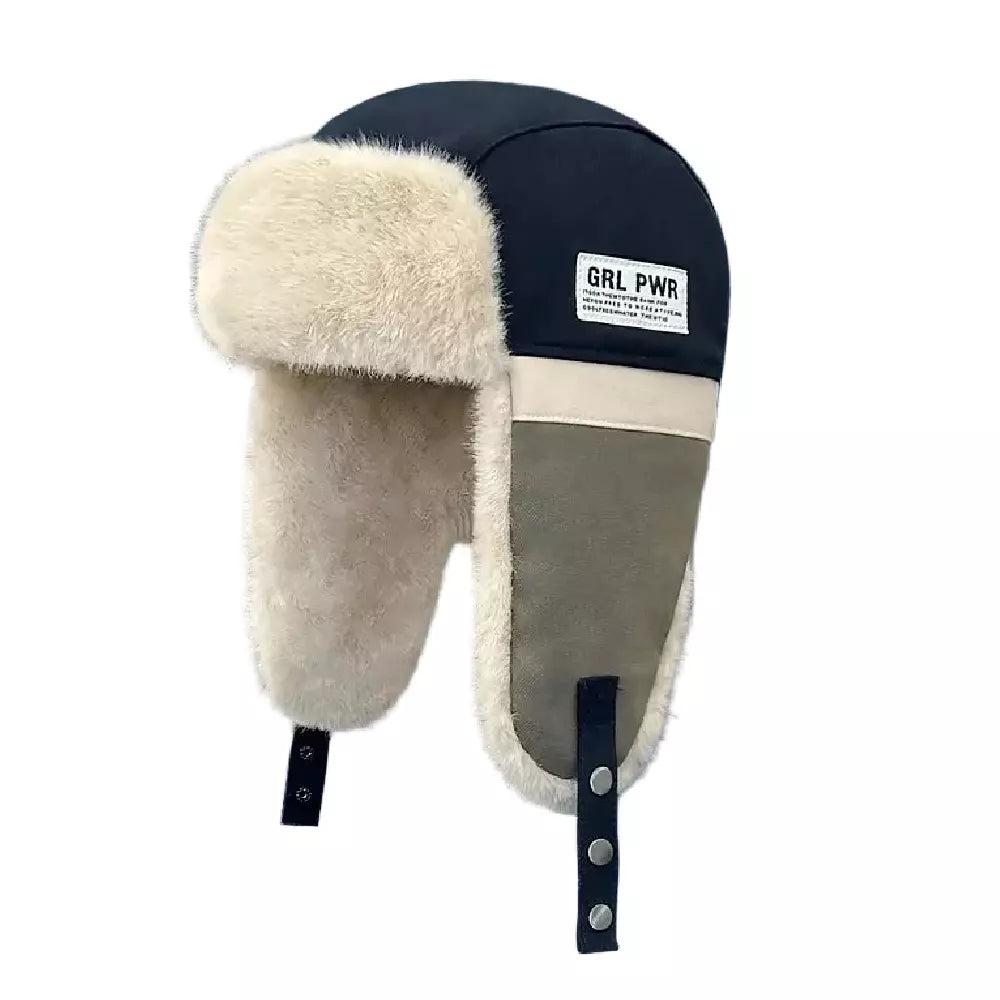 Girl Power Winter Plush Bomber Hat