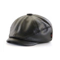 Girons Leather Newsboy Cap