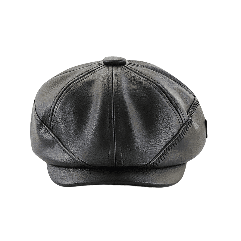 Girons Leather Newsboy Cap