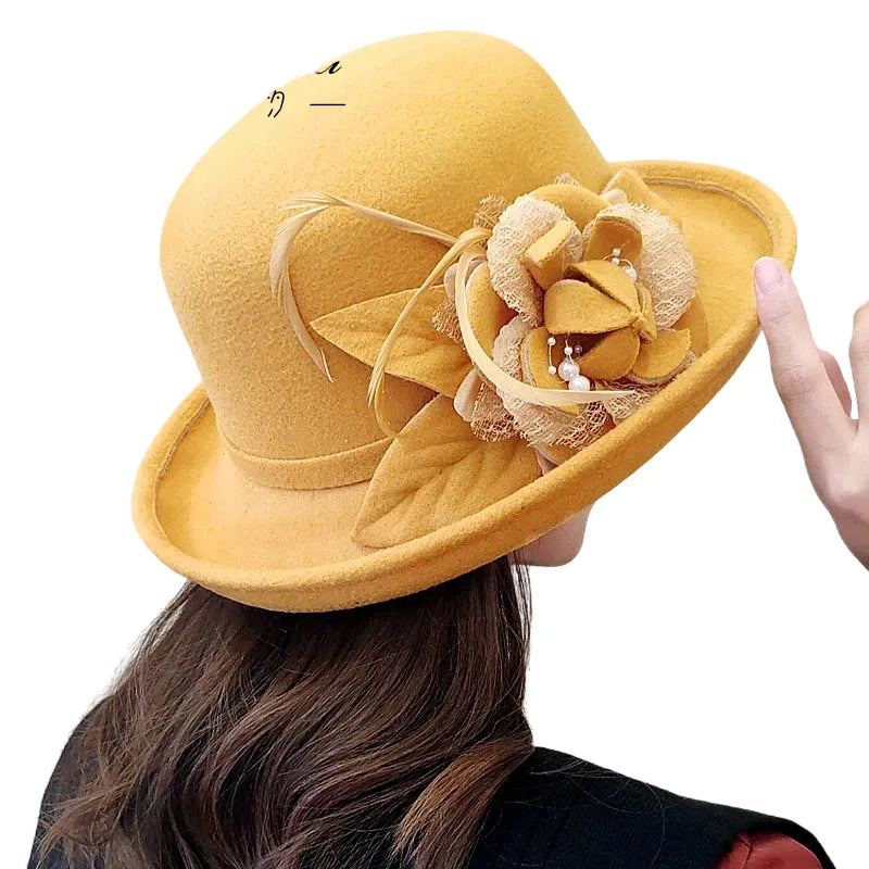 Gladstone Derby Floral Wool Fascinator