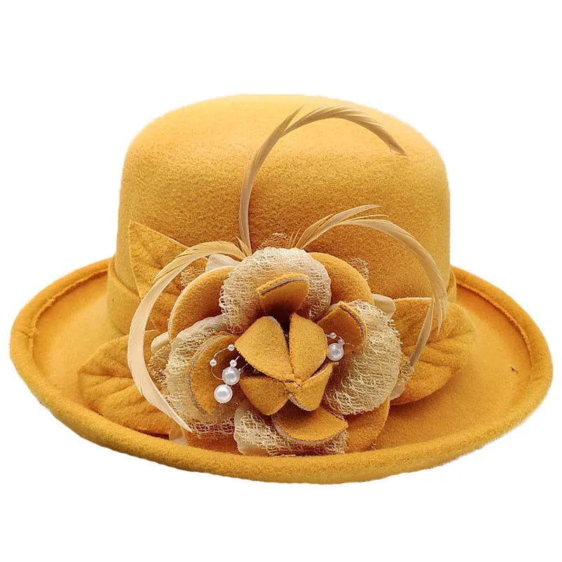 Gladstone Derby Floral Wool Fascinator