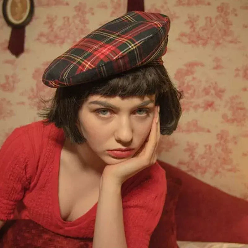 Glasgow Vintage Scottish Tartan Beret