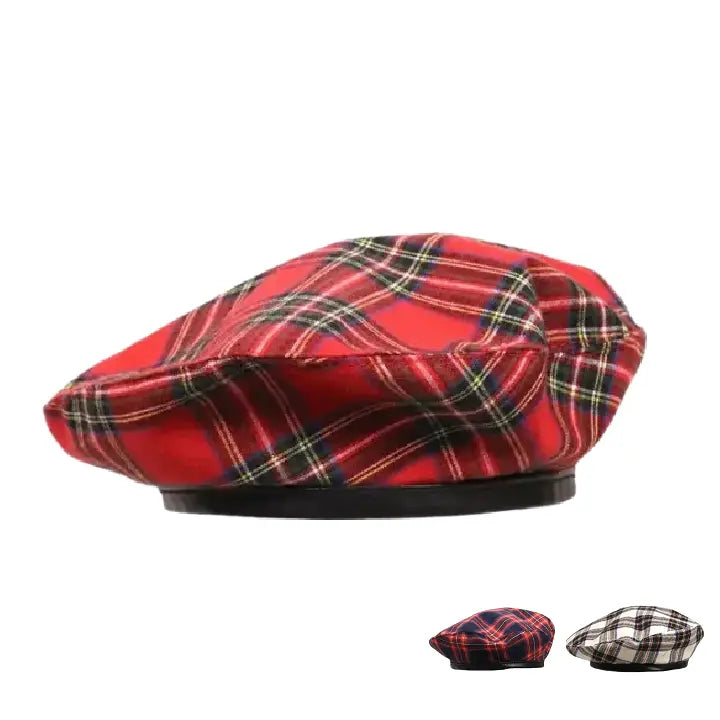 Glasgow Vintage Scottish Tartan Beret