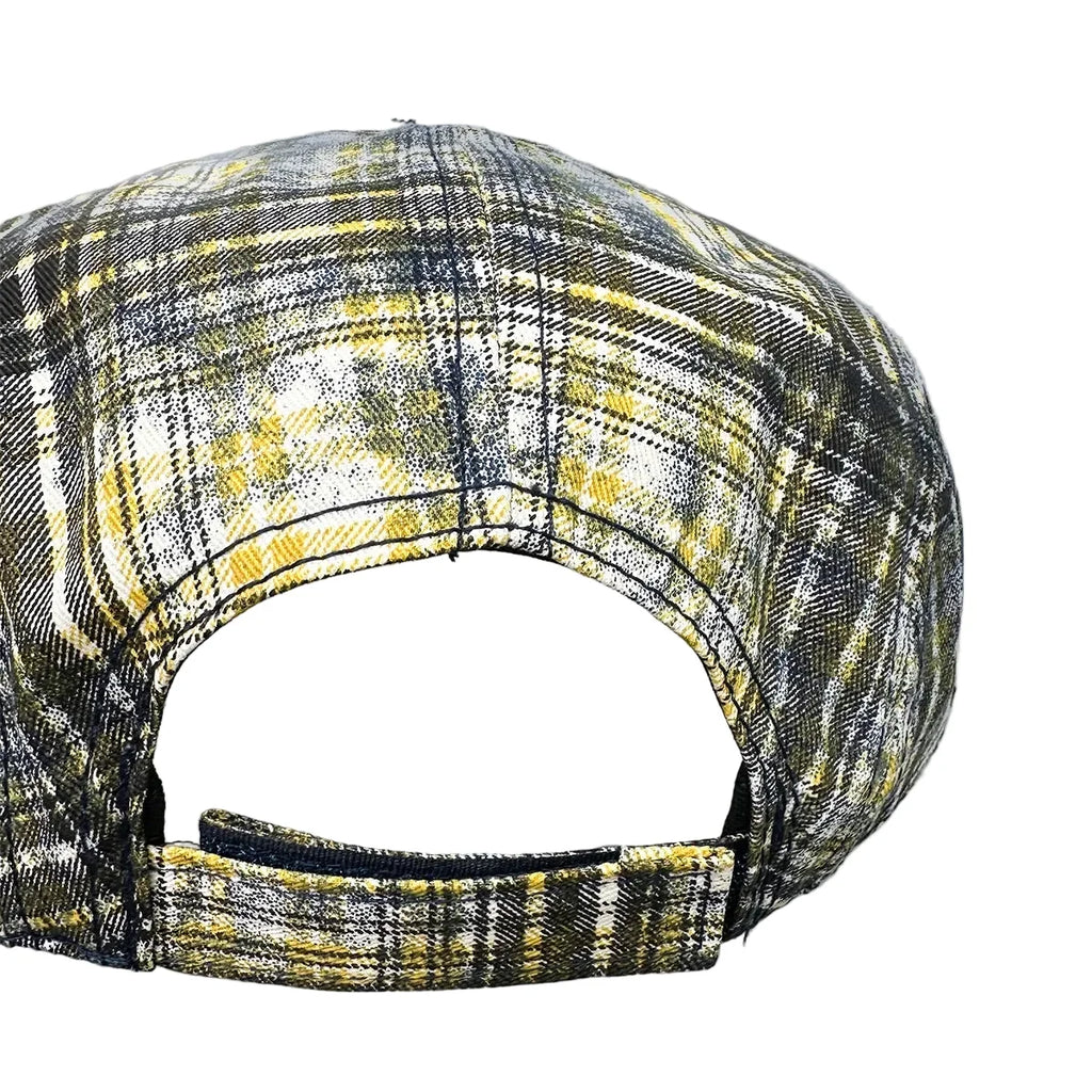 Glendale Plaid Cotton Flat Visor 5-Panel Cap