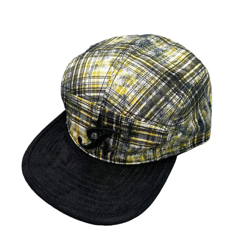 Glendale Plaid Cotton Flat Visor 5-Panel Cap