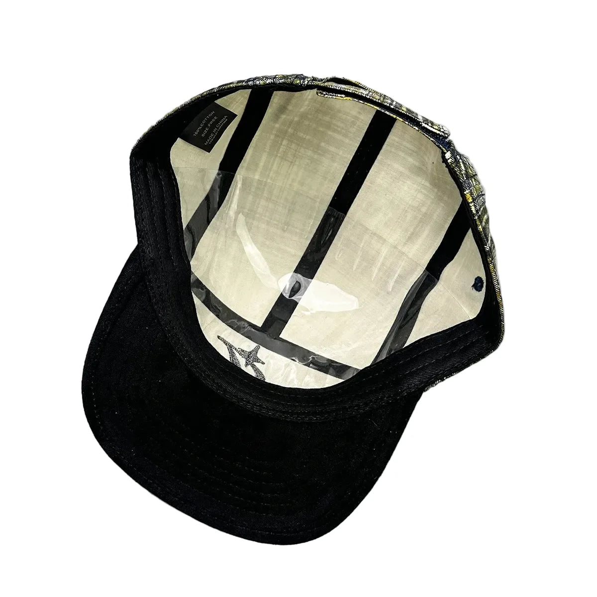 Glendale Plaid Cotton Flat Visor 5-Panel Cap