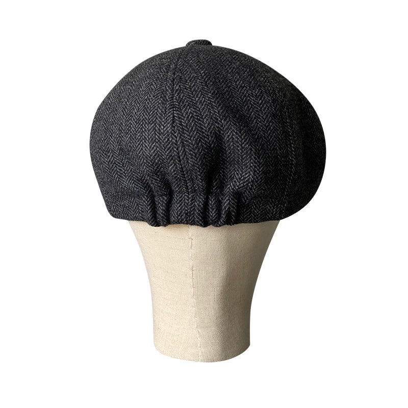 Godard Wool Herringbone Newsboy Cap