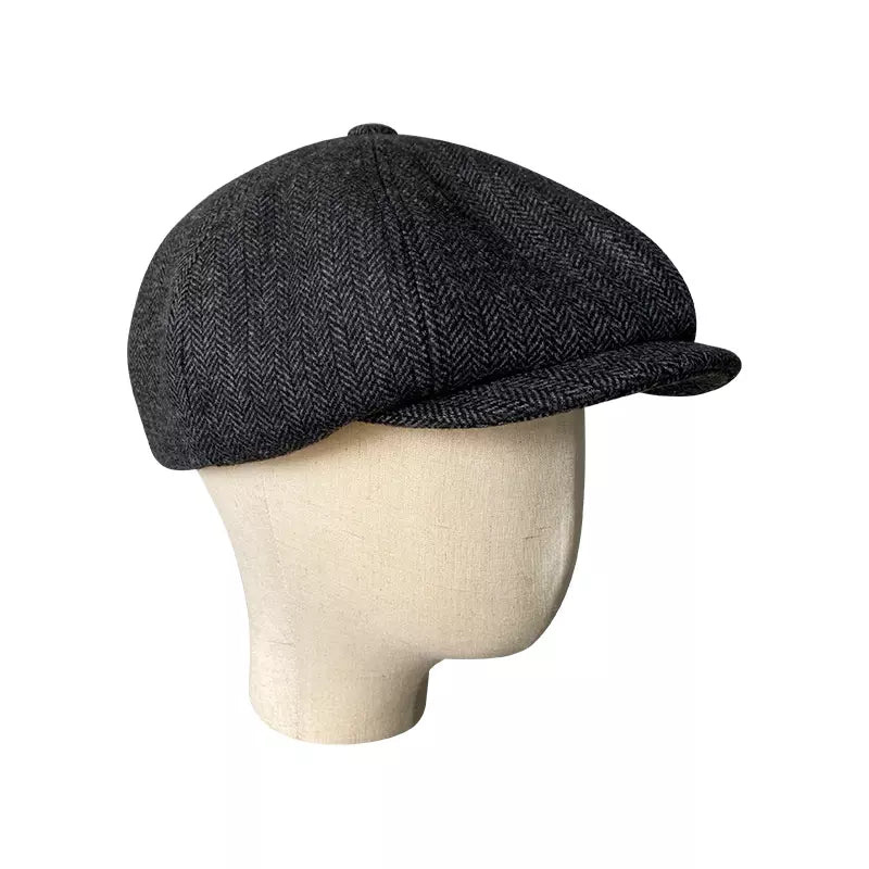 Godard Wool Herringbone Newsboy Cap