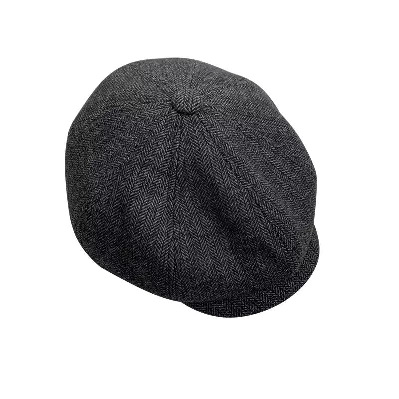 Godard Wool Herringbone Newsboy Cap