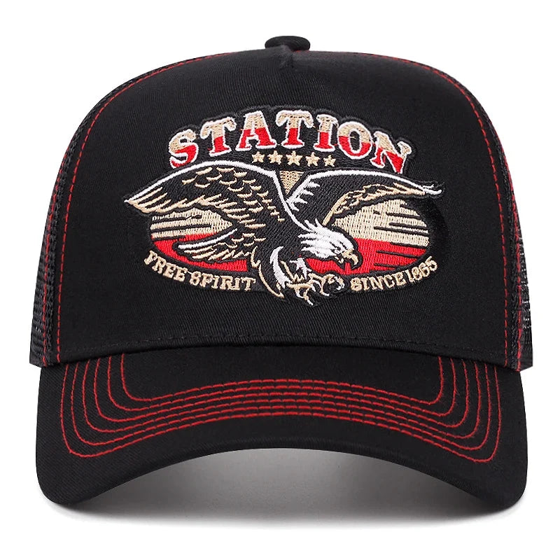 Golden Eagle Station Trucker Cap