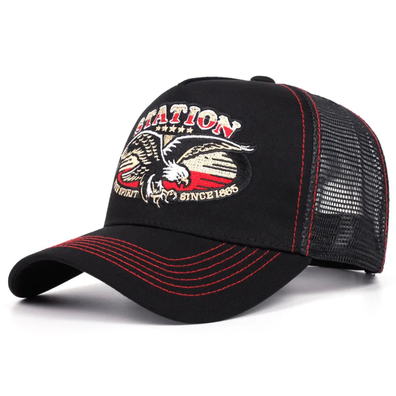 Golden Eagle Station Trucker Cap
