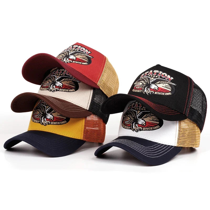 Golden Eagle Station Trucker Cap