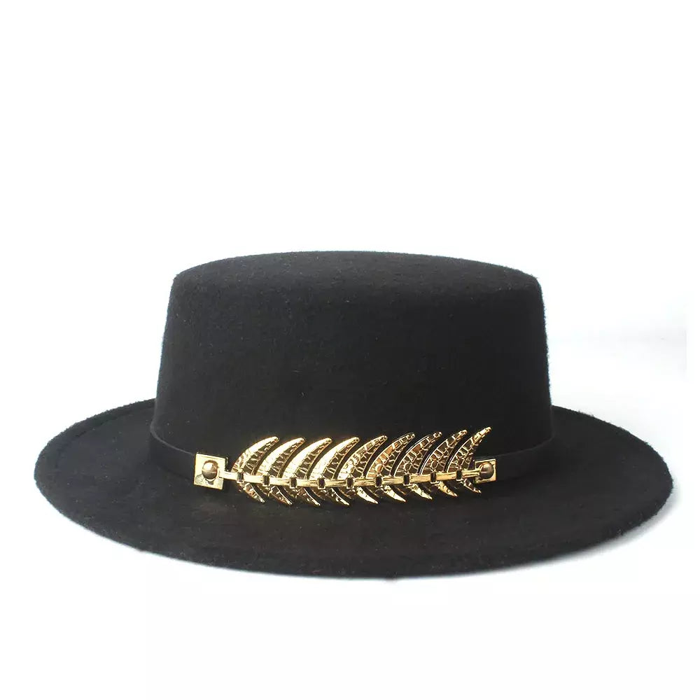 Golden Feather Classic Boater Hat