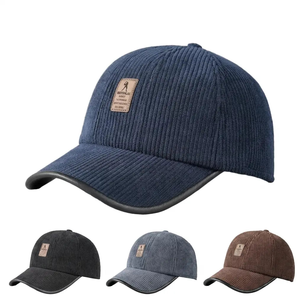 Golf Winter Earflaps Corduroy Baseball Cap