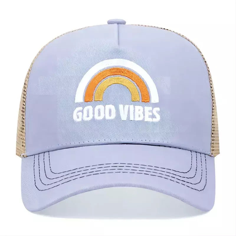 Good Vibes Rainbow Trucker Cap