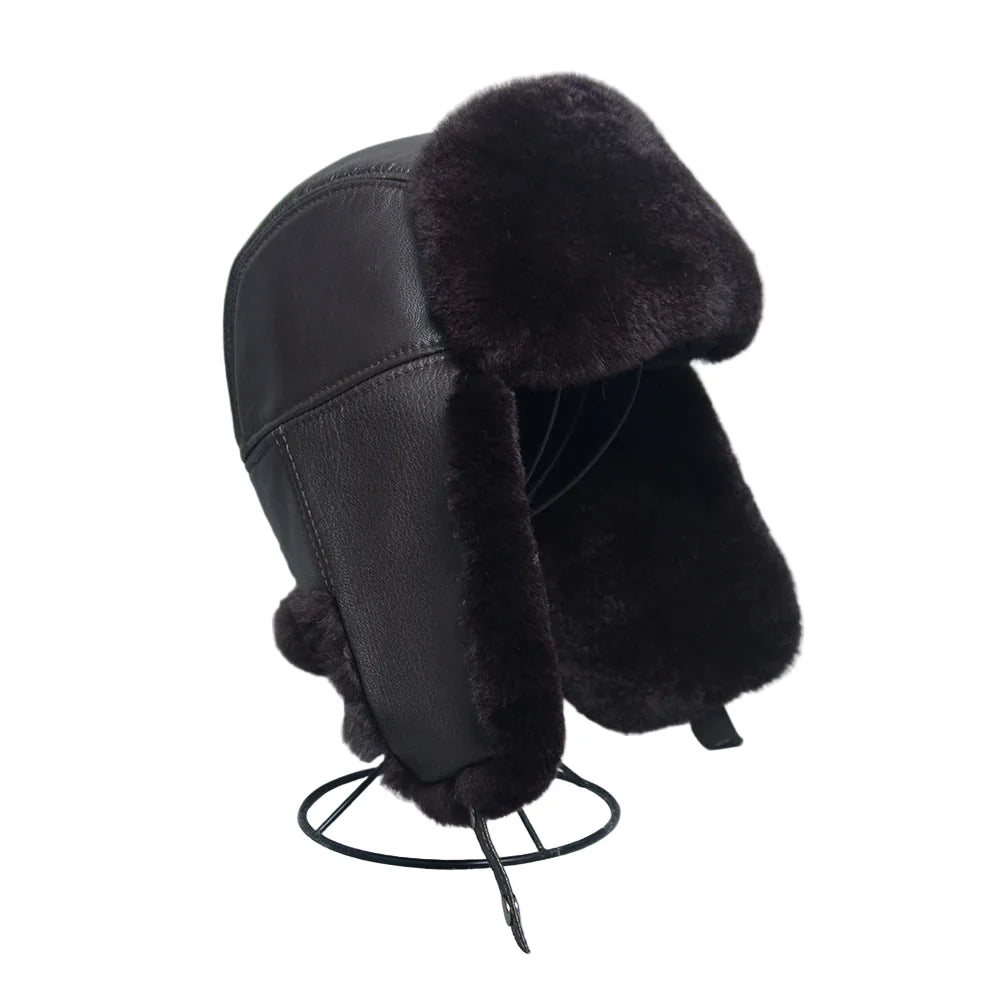 Gorki Genuine Leather Trapper Bomber Hat