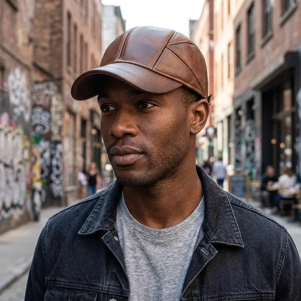Greeley Genuine Leather Baseball Cap