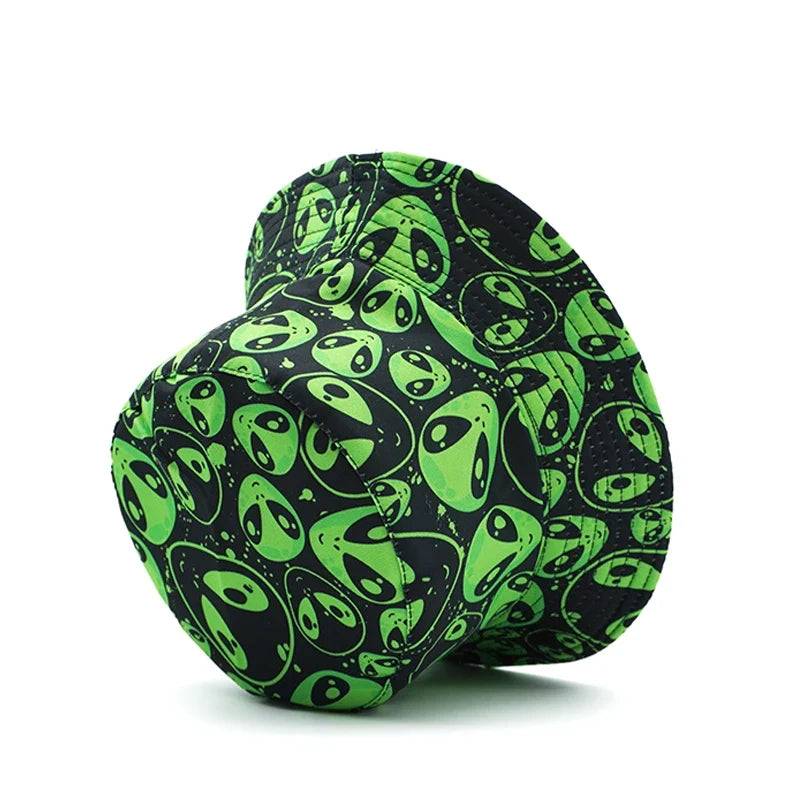 Green Aliens Reversible Bucket Hat
