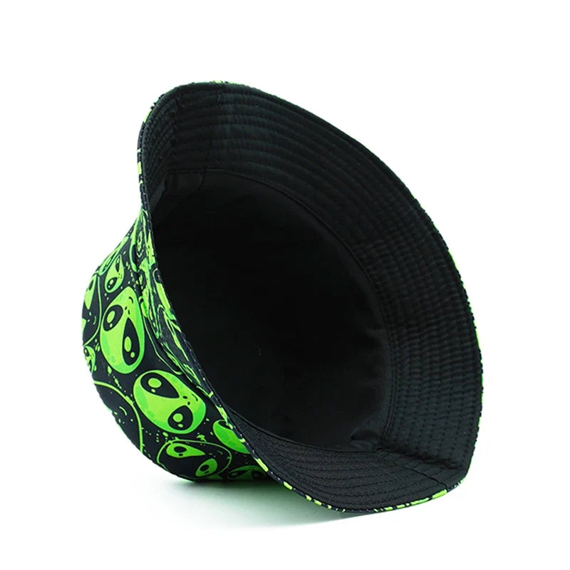 Green Aliens Reversible Bucket Hat