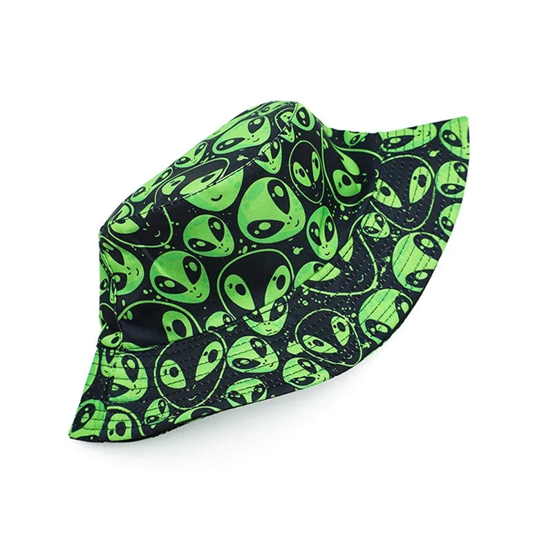 Green Aliens Reversible Bucket Hat